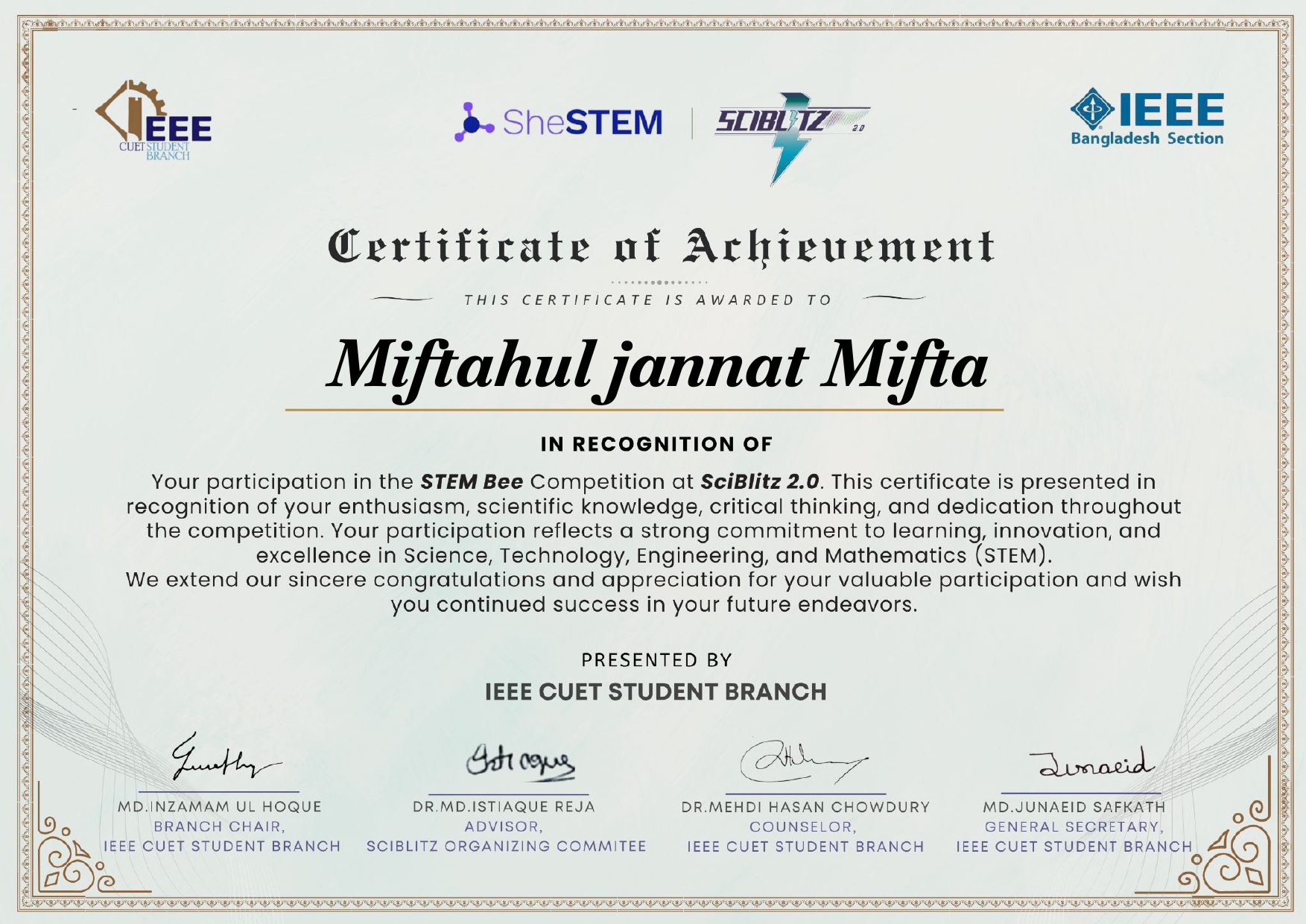 Certificate